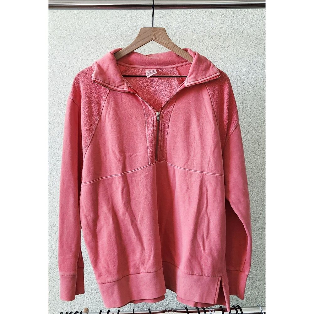VS PINK: fleece half-zip oversized pullover - Picture 3 of 3